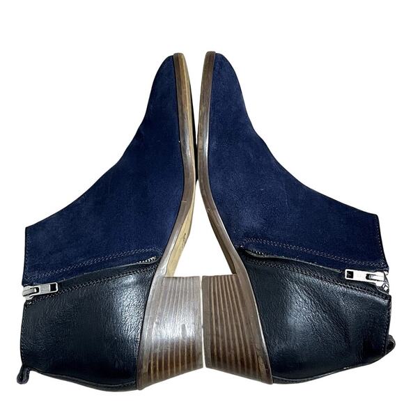 MADEWELL BLUE AND BLACK CHARLEY ANKLE LEATHER BOOTS SIZE 9 - Picture 5 of 7